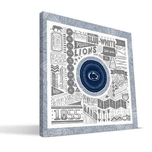 Penn State Nittany Lions 16" x 16" Pictograph Canvas Print