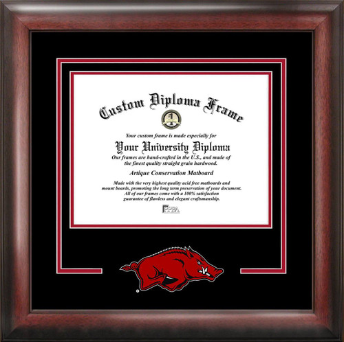 Arkansas Razorbacks Spirit Diploma Frame