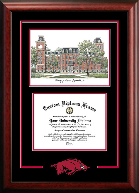 Arkansas Razorbacks Spirit Graduate Diploma Frame