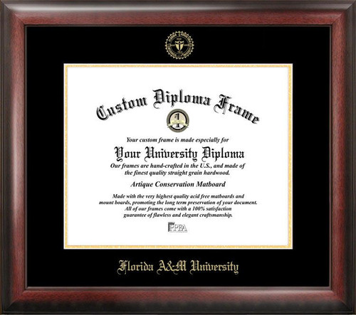 Florida A&M Rattlers Gold Embossed Diploma Frame
