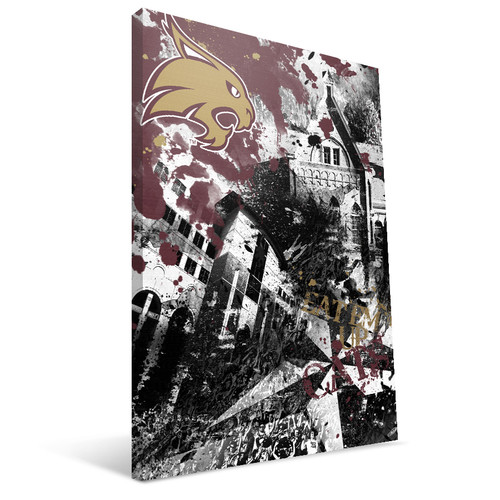 Texas State Bobcats 16" x 24" Spirit Canvas Print