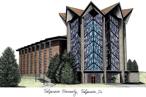 Valparaiso Crusaders Campus Images Lithograph