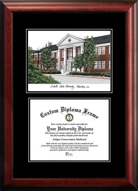 Nicholls State Colonels Diplomate Diploma Frame