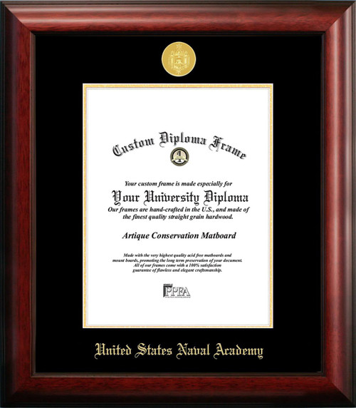Navy Midshipmen Gold Embossed Diploma Frame