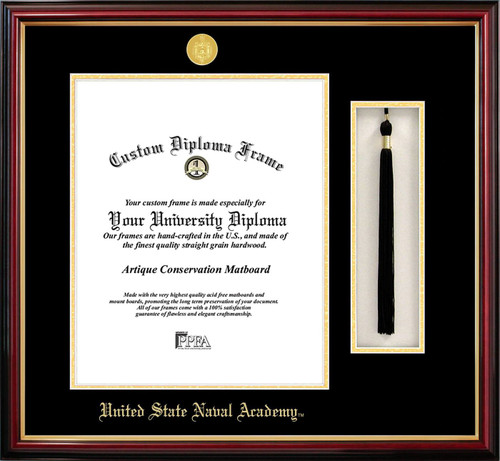 Navy Midshipmen Diploma Frame & Tassel Box