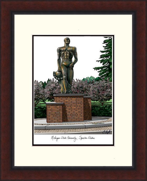 Michigan State Spartans AlumnFramed Lithograph
