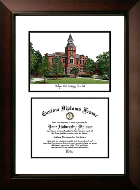 Michigan State Spartans Linton Hall Legacy Scholar Diploma Frame