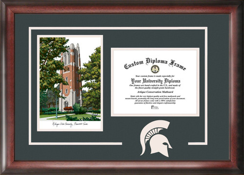 Michigan State Spartans Beaumont Hall Spirit Graduate Diploma Frame