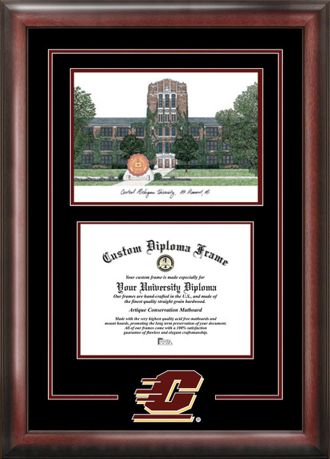 Central Michigan Chippewas Spirit Graduate Diploma Frame