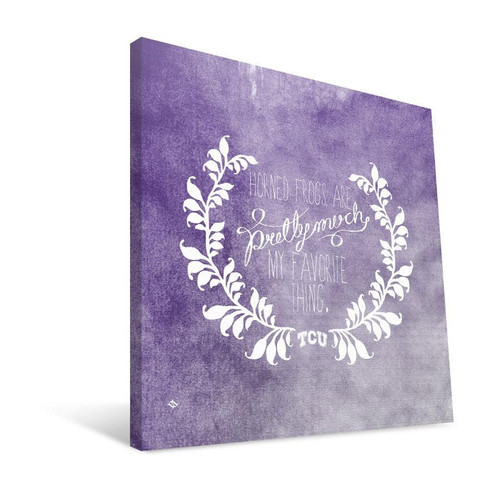 Texas Christian Horned Frogs 12" x 12" Favorite Thing Canvas Print