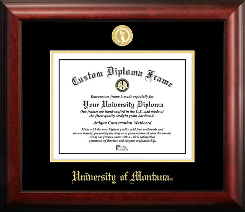 Montana Grizzlies Gold Embossed Diploma Frame