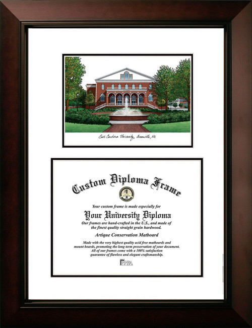 East Carolina Pirates Legacy Scholar Diploma Frame