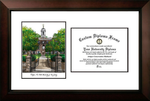 Rutgers Scarlet Knights Legacy Scholar Diploma Frame