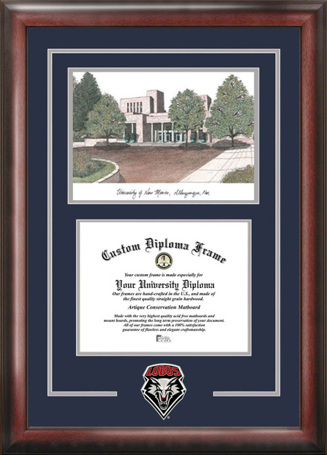 New Mexico Lobos Spirit Graduate Diploma Frame