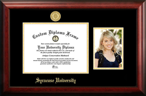 Syracuse Orange Gold Embossed Diploma Frame with Portrait