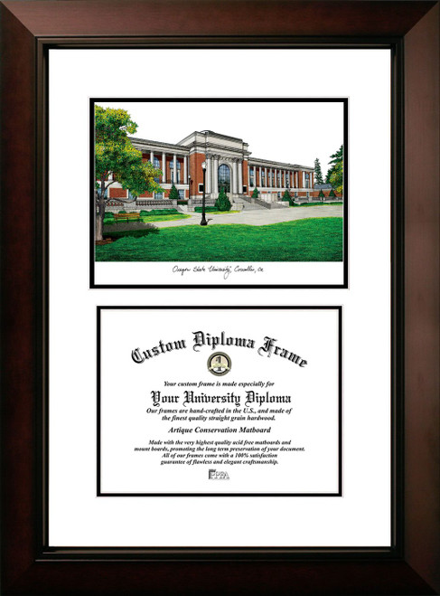 Oregon State Beavers Legacy Scholar Diploma Frame
