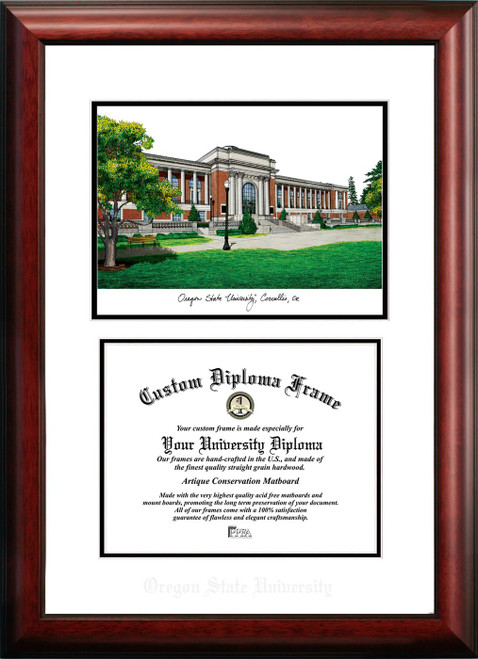 Oregon State Beavers Scholar Diploma Frame
