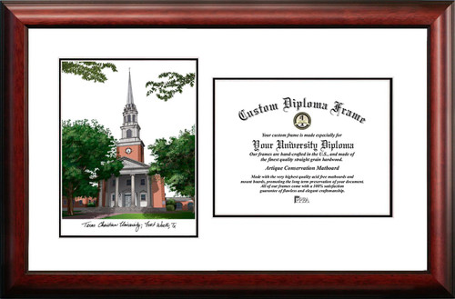 Texas Christian Horned Frogs Scholar Diploma Frame