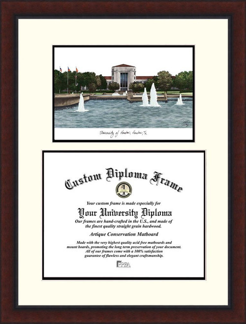 Houston Cougars Legacy Scholar Diploma Frame