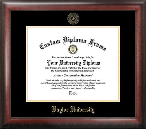 Baylor Bears Gold Embossed Diploma Frame