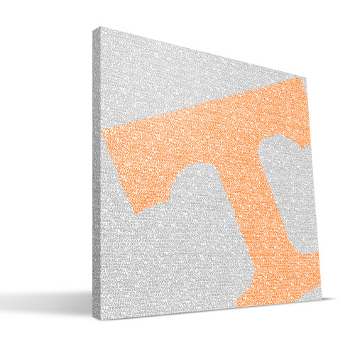 Tennessee Volunteers 16" x 16" Typo Canvas Print