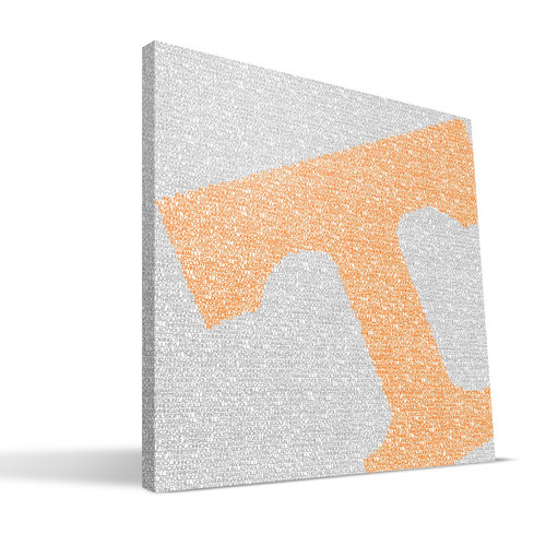 Tennessee Volunteers 16" x 16" Typo Canvas Print