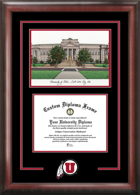 Utah Utes Spirit Graduate Diploma Frame