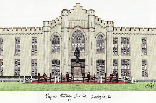 Virginia Military Institute Keydets Campus Images Lithograph
