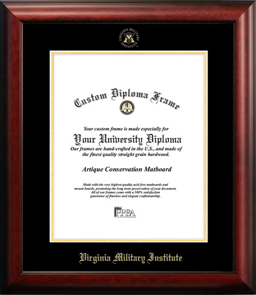 Virginia Military Institute Keydets Gold Embossed Diploma Frame