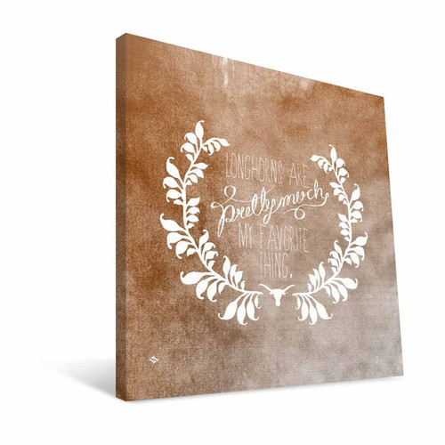 Texas Longhorns 12" x 12" Favorite Thing Canvas Print