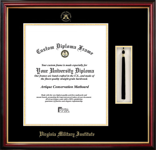 Virginia Military Institute Keydets Diploma Frame & Tassel Box