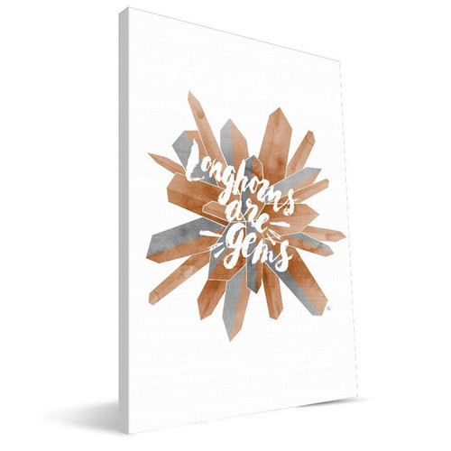 Texas Longhorns 8" x 12" Gem Canvas Print