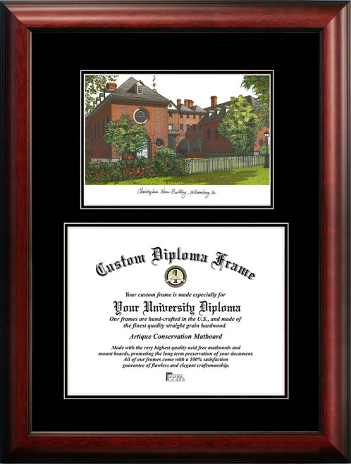 William & Mary Tribe Diplomate Diploma Frame