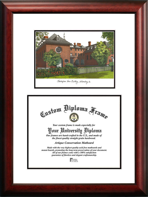 William & Mary Tribe Scholar Diploma Frame