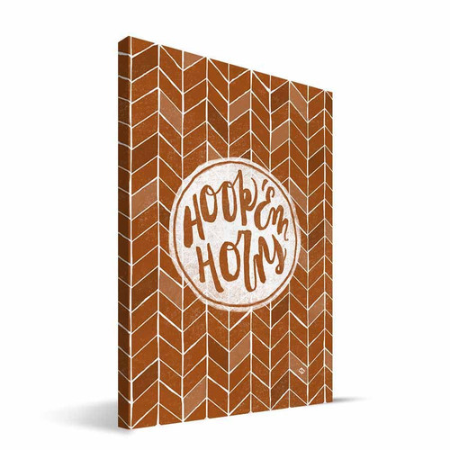 Texas Longhorns 8" x 12" Geometric Canvas Print