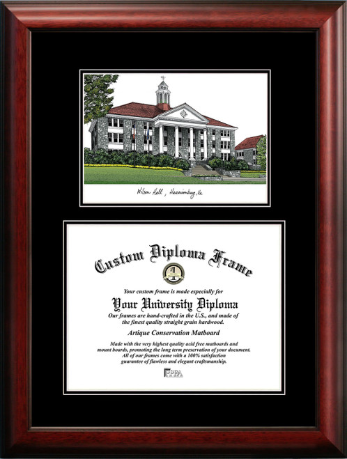 James Madison Dukes Diplomate Diploma Frame