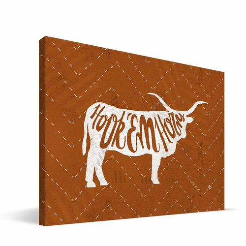 Texas Longhorns 8" x 12" Mascot Canvas Print