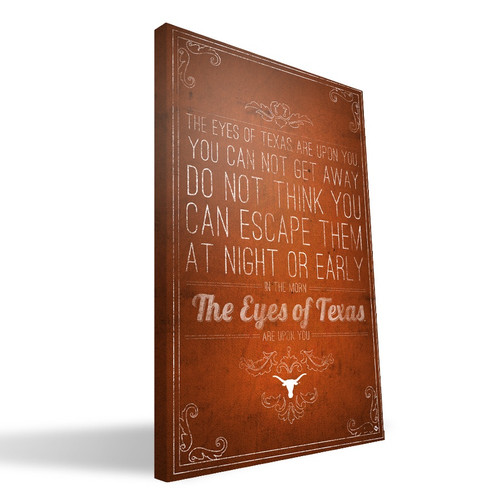 Texas Longhorns 16" x 24" Song Canvas Print