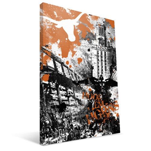 Texas Longhorns 16" x 24" Spirit Canvas Print