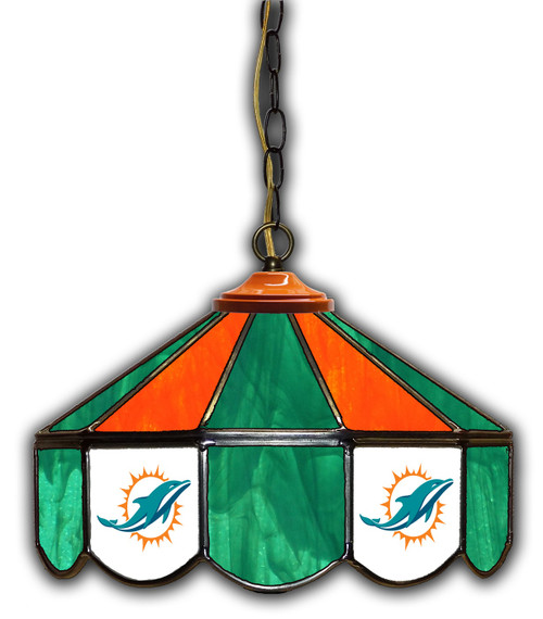 Miami Dolphins 14" Glass Pub Lamp