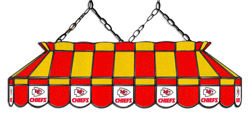 Kansas City Chiefs NFL Team 40" Rectangular Stained Glass Shade