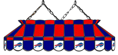 Buffalo Bills NFL Team 40" Rectangular Stained Glass Shade
