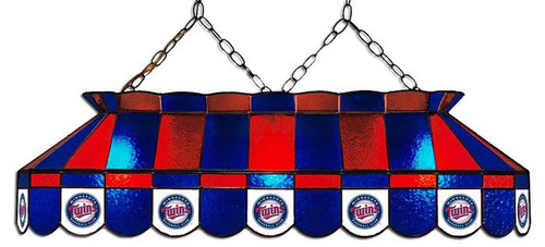 Minnesota Twins MLB Team 40" Rectangular Stained Glass Shade