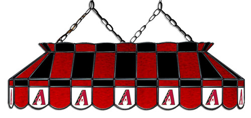 Arizona Diamondbacks MLB Team 40" Rectangular Stained Glass Shade