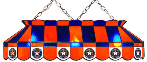 Houston Astros MLB Team 40" Rectangular Stained Glass Shade