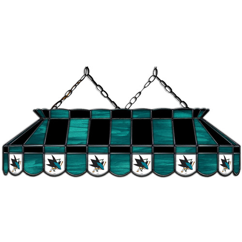 San Jose Sharks 40" Stained Glass Billiard Lamp
