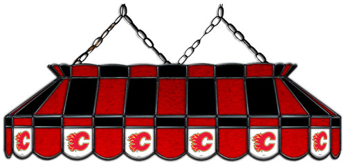 Calgary Flames 40" Stained Glass Pool Table Light