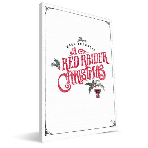 Texas Tech Red Raiders 8" x 12" Merry Little Christmas Canvas Print