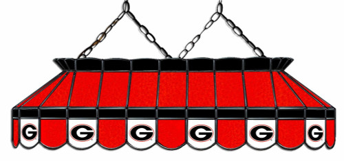 Georgia Bulldogs 40" Stained Glass Pool Table Light
