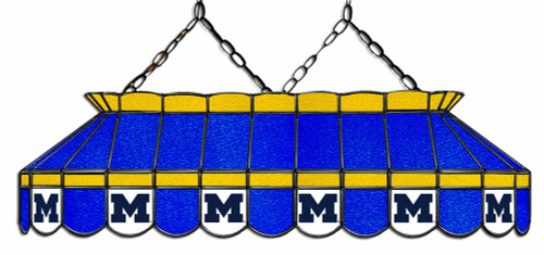 Michigan Wolverines 40" Stained Glass Pool Table Light